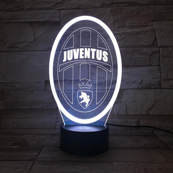 Beling 3D lampa,Juventus,futbalový darček, 16 farebná S374