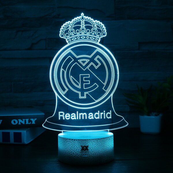 Beling 3D lampa, Real Madrid,futbalový darček,16 farebná S373