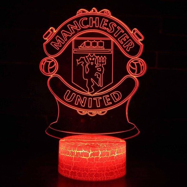 Beling 3D lampa, Manchester united,futbalový darček,16 farebná S372