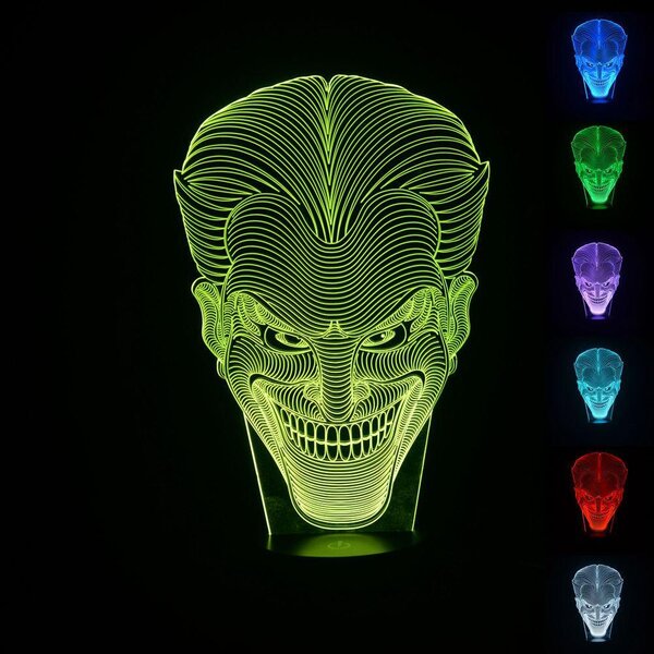 Beling 3D lampa, Joker, 7 farebná S353