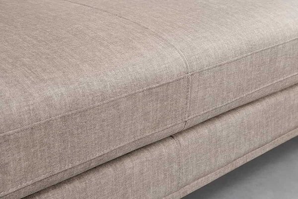 Dizajnová rohová sedačka Sashanique 313 cm taupe zamat - pravá