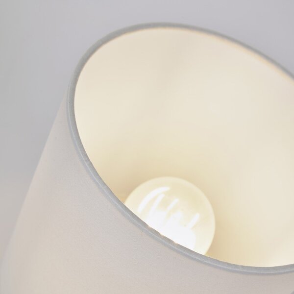 Stolová lampa s textilným tienidlom v bielo-prírodnej farbe (výška 28 cm) Eshe - Kave Home