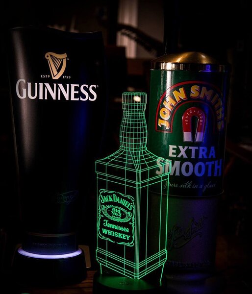 Beling 3D lampa, Jack Daniels, 7 farebná S328