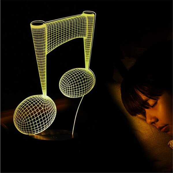 Beling 3D lampa, Nota, 7 farebná S325