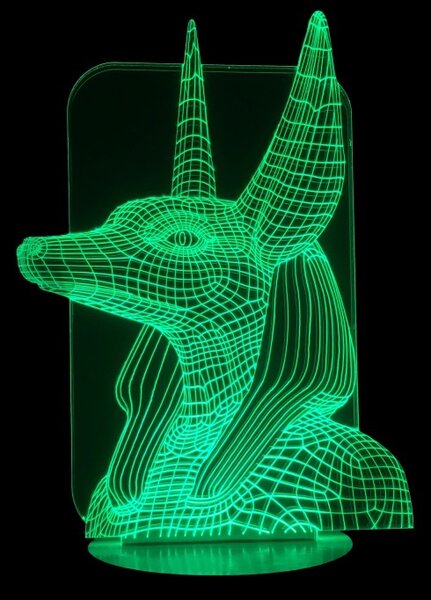 Beling 3D lampa, Anubis, 7 farebná S339