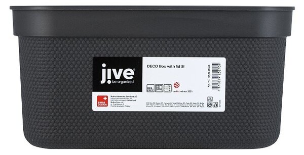 Plastový úložný box s vekom Deco - Rotho