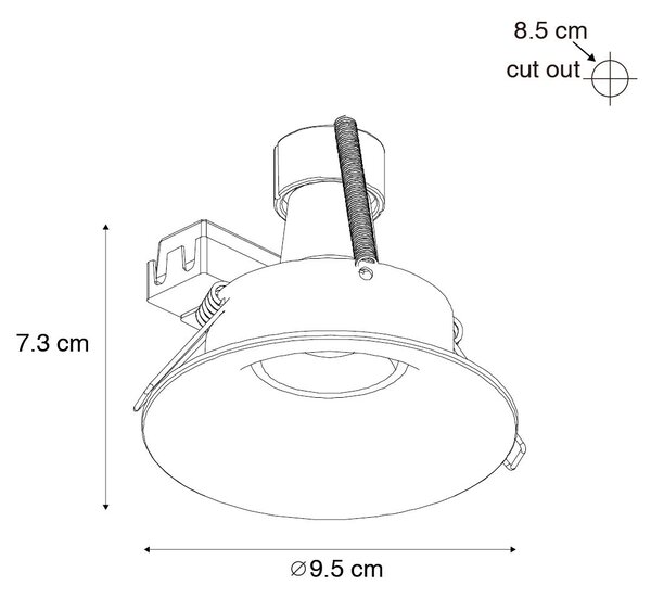 Inteligentné zapustené bodové svietidlo čierne vrátane Wifi GU10 50mm - Gijs