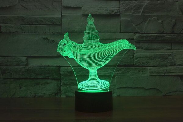 Beling 3D lampa, Aladinova lampa, 7 farebná S308