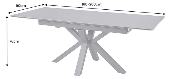 Dizajnový rozťahovací keramický stôl Age 160-200 cm grafit sivý