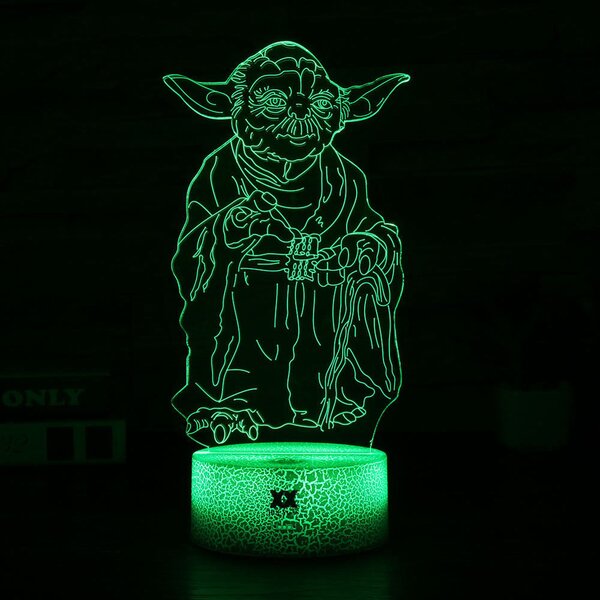 Beling 3D lampa, Yoda, 7 farebná S288