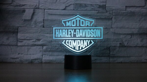 Beling 3D detská LED lampa, Harley Davidson, nočné svetlo pre deti, 16 farieb S135