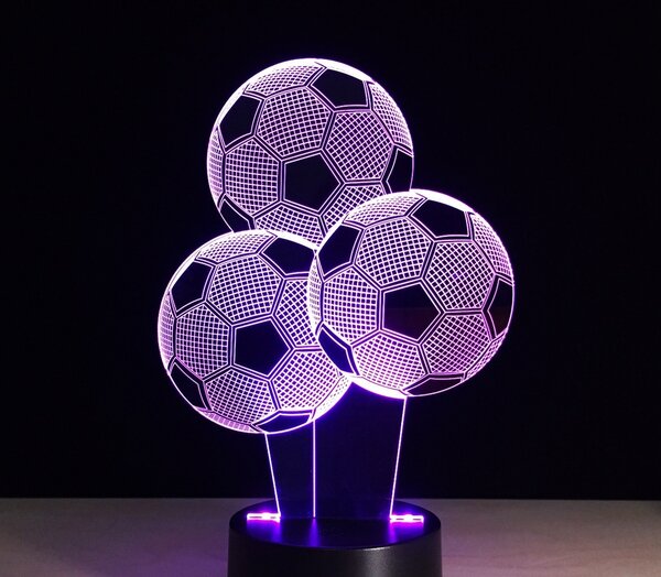 Beling 3D lampa, Futbalové balóny,futbalový darček, 16 farebná S271