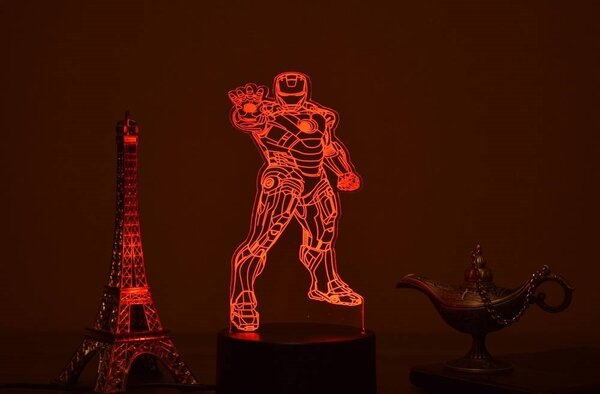 Beling 3D lampa, Iron Man 3, 7 farebná S284