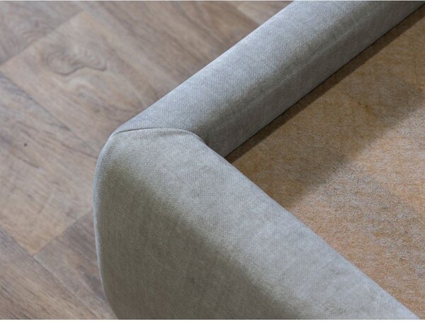 Svetlosivá čalúnená dvojlôžková posteľ s úložným priestorom s roštom 180x200 cm Jade – Bobochic Paris