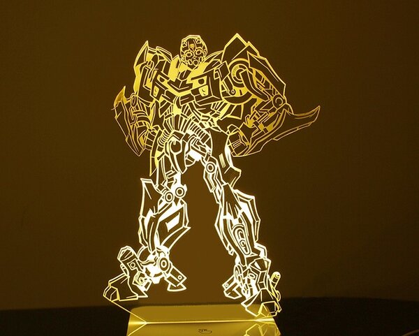 Beling 3D lampa, Transformers Bumblebee, 7 farebná S285
