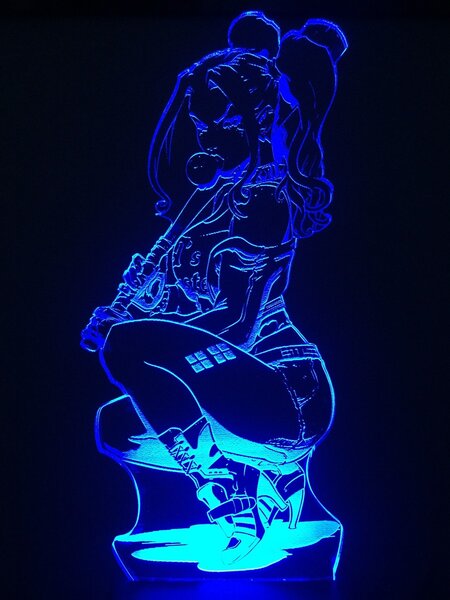 Beling 3D lampa, Harley Quinn model 2, 7 farebná S230