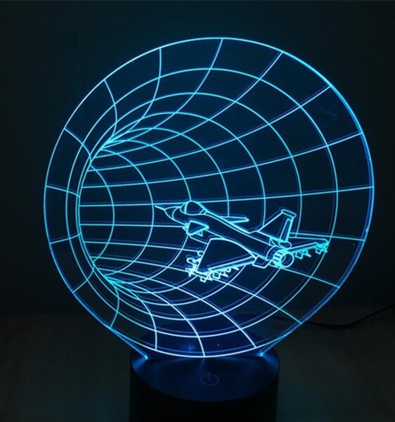 Beling 3D lampa, Stíhačka, 7 farebná S239