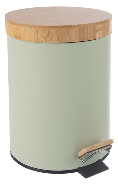Svetlozelený nášľapný kovový odpadkový kôš 5 l Greenish – Orion