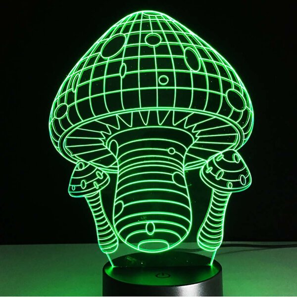 Beling 3D lampa, Muchotrávka, 7 farebná S243