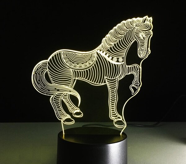 Beling 3D lampa, Kôň, 7 farebná S240