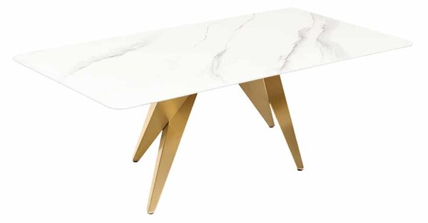 Keramický konferenčný stolík Zephyra 130 cm biely
