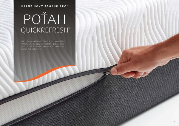 TEMPUR® PRO Soft 21 - mäkký QuickRefresh poťah Rozmery: 80x190x21 cm, Varianta: Tempur SmartCool
