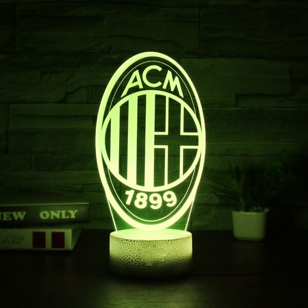 Beling 3D lampa, AC Miláno,futbalový darček,16 farebná S190