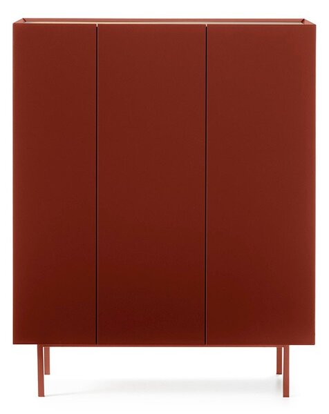 Červená vysoká komoda v dekore duba 95x120 cm Arista – Teulat