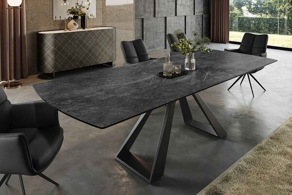 Rozťahovací keramický jedálenský stôl Kody 180-230 cm grafit