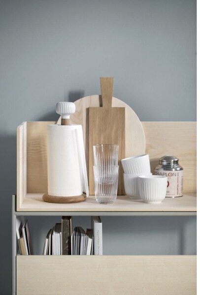 Stojan na papierové utierky z dubového dreva s bielym detailom z porcelánu Kähler Design Hammershoi