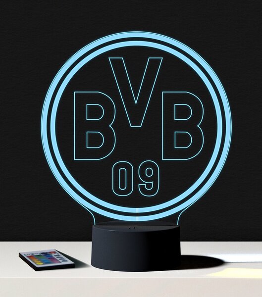 Beling 3D lampa, BVB Borussia Dortmund,futbalový darček,16 farebná S201