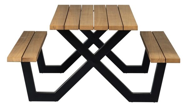Záhradný jedálenský stôl s lavicami WOOOD Tablo, 206 x 145 cm