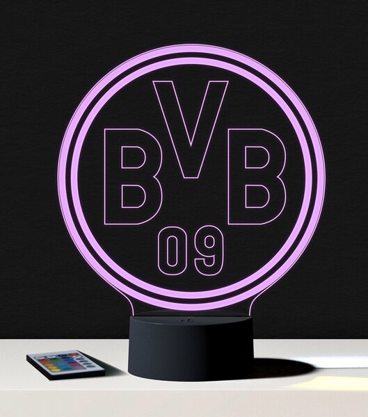 Beling 3D lampa, BVB Borussia Dortmund,futbalový darček,16 farebná S201