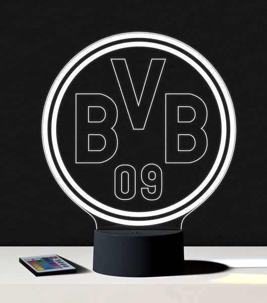 Beling 3D lampa, BVB Borussia Dortmund,futbalový darček,16 farebná S201