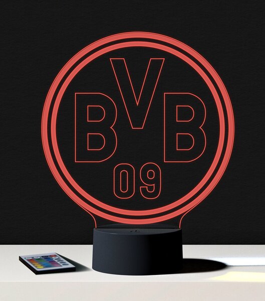 Beling 3D lampa, BVB Borussia Dortmund,futbalový darček,16 farebná S201