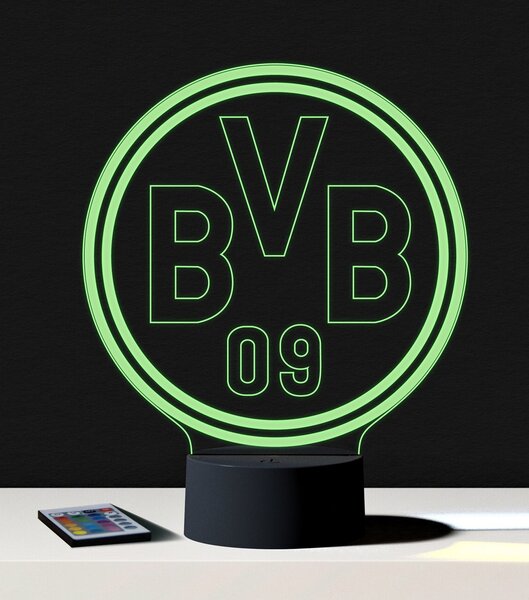 Beling 3D lampa, BVB Borussia Dortmund,futbalový darček,16 farebná S201