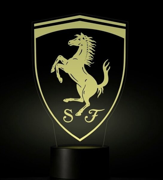 Beling 3D lampa, Ferrari logo, 7 farebná S208