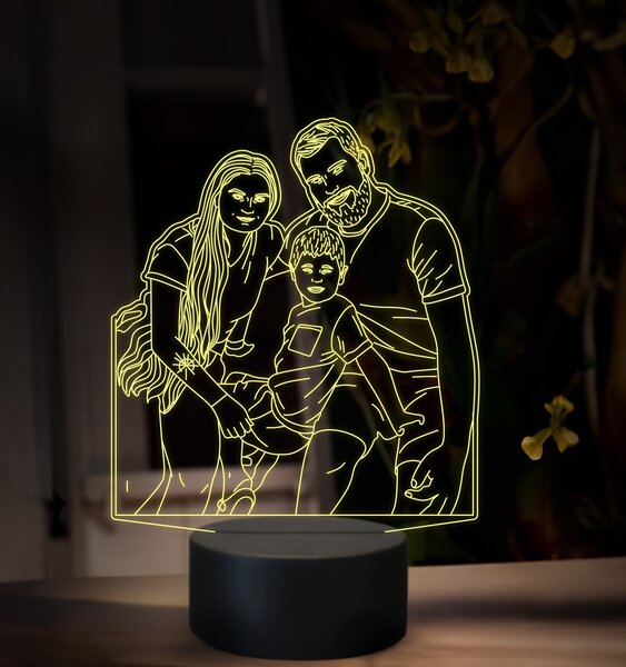 Beling, 3D lampa s fotkou , 16 farebná F01