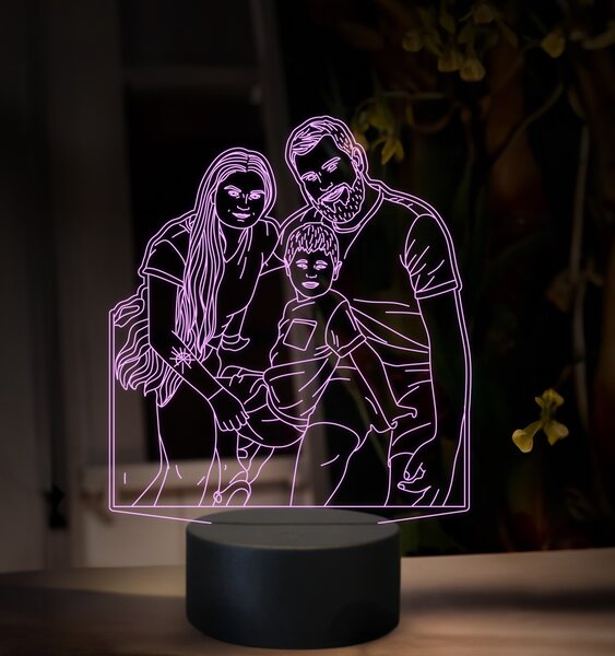 Beling, 3D lampa s fotkou , 16 farebná F01