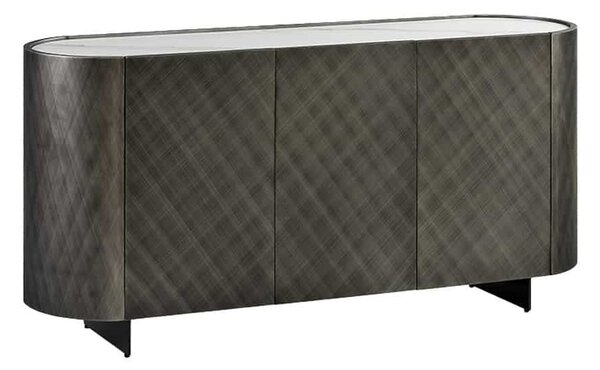 Dizajnová komoda Wilhelmina 150 cm antracitová