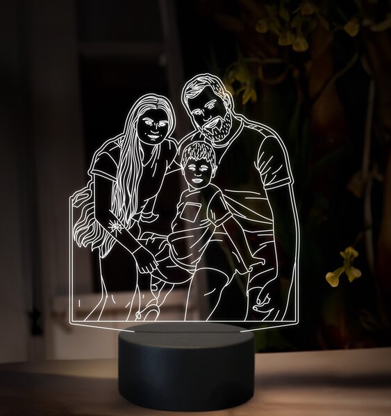 Beling, 3D lampa s fotkou , 16 farebná F01