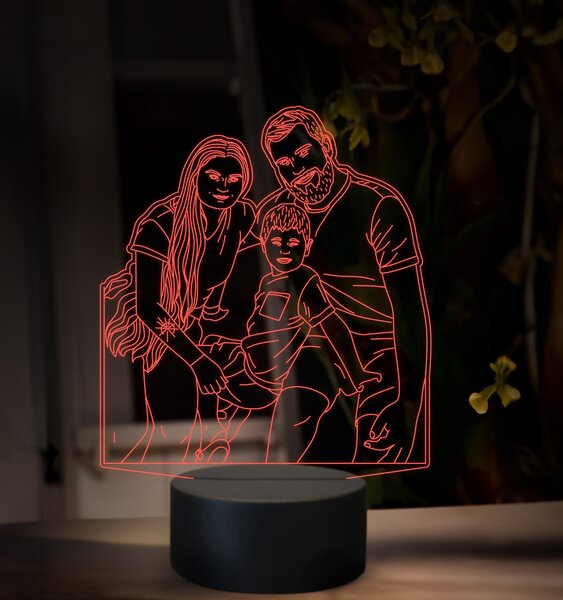 Beling, 3D lampa s fotkou , 16 farebná F01