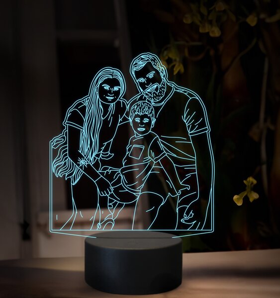 Beling, 3D lampa s fotkou , 16 farebná F01