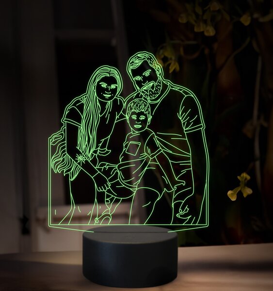 Beling, 3D lampa s fotkou , 16 farebná F01