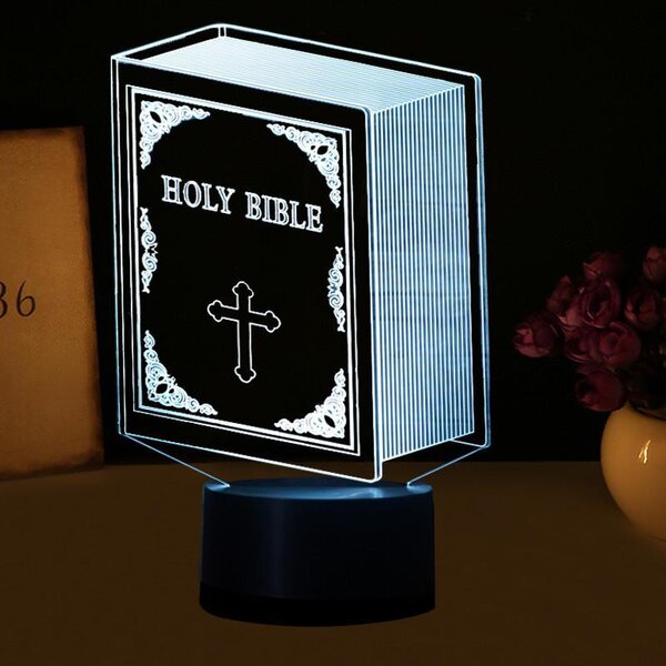 Beling 3D lampa, Biblia, 7 farebná S427