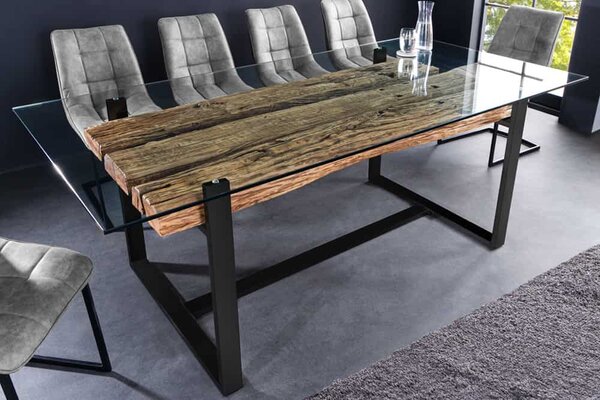 Dizajnový jedálenský stôl Shark II 220 cm teak
