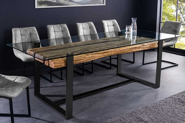 Dizajnový jedálenský stôl Shark II 220 cm teak