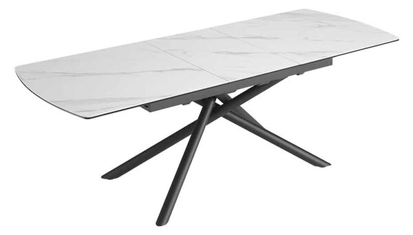 Rozkladací keramický jedálenský stôl Mairead 180-230 cm biely