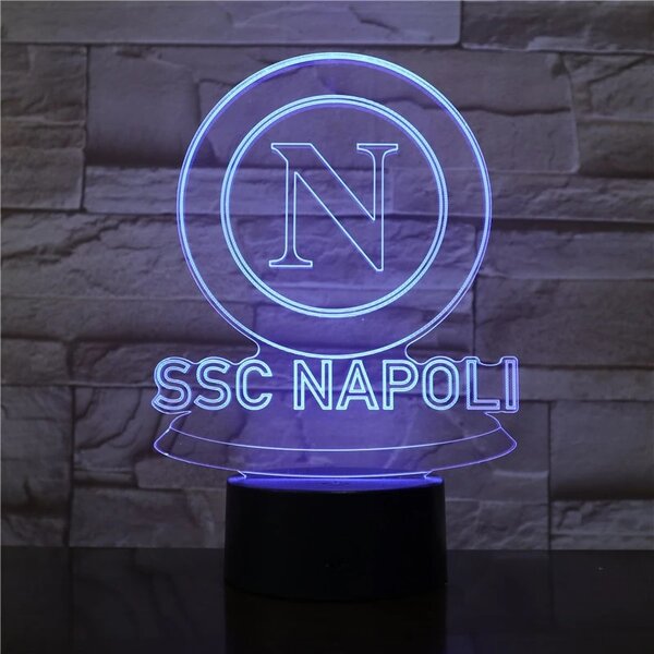 Beling 3D lampa, Neapol,futbalový darček,16 farebná S465
