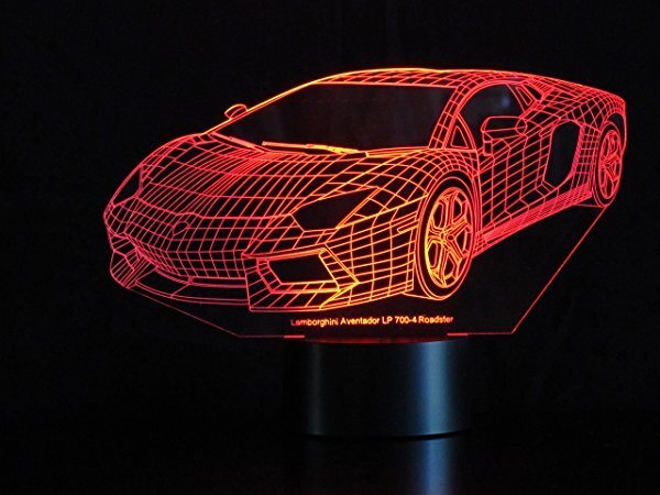 Beling 3D lampa, lamborghini , 7 farebná S449